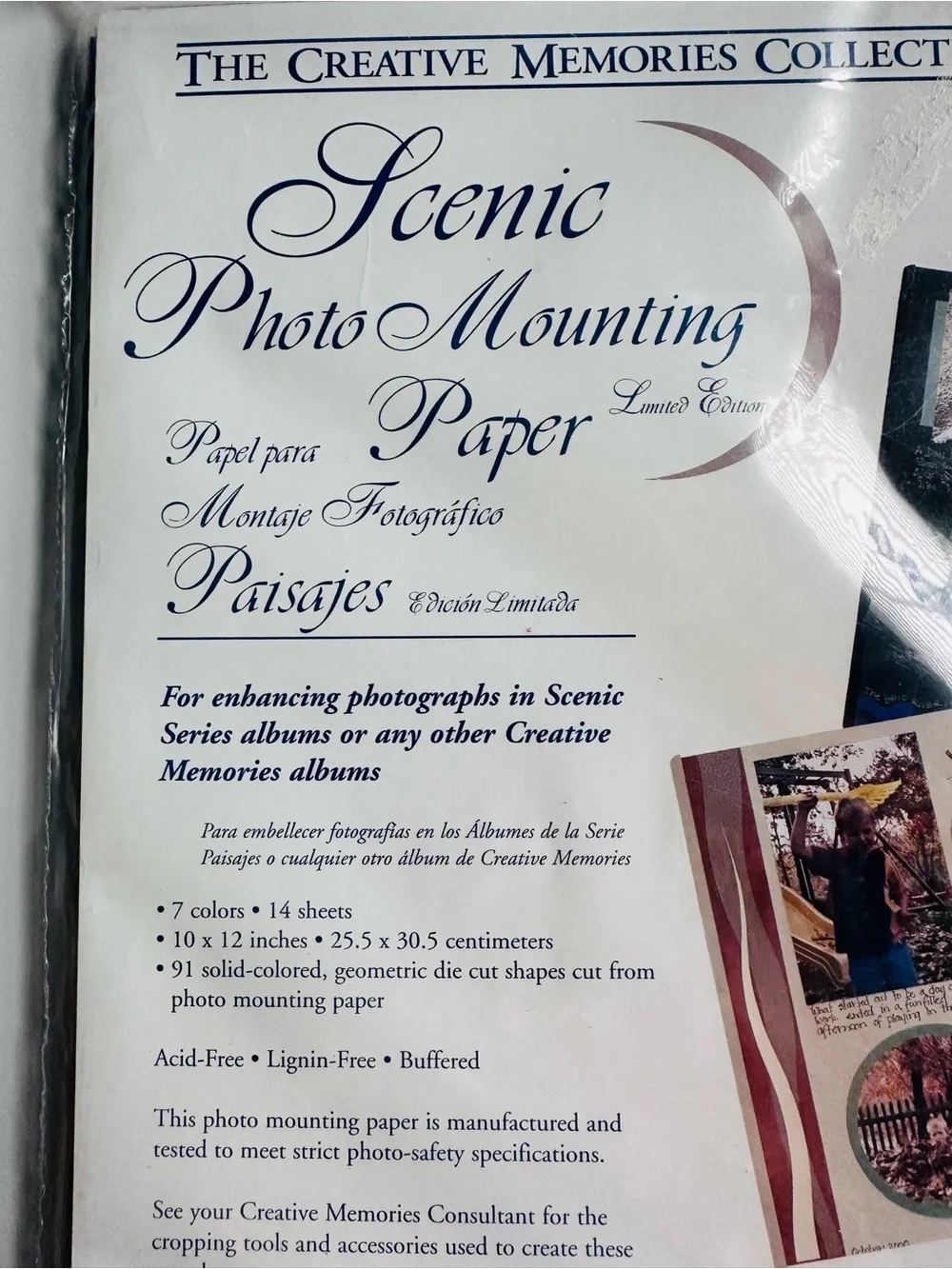 2001 RETIRED Creative Memories Scenic Photo Mounting Paper